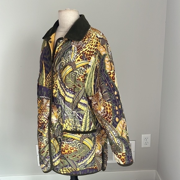 Vintage  Salvatore Ferragamo Tiger Jungle Print Art Jacket size Medium - Picture 7 of 15
